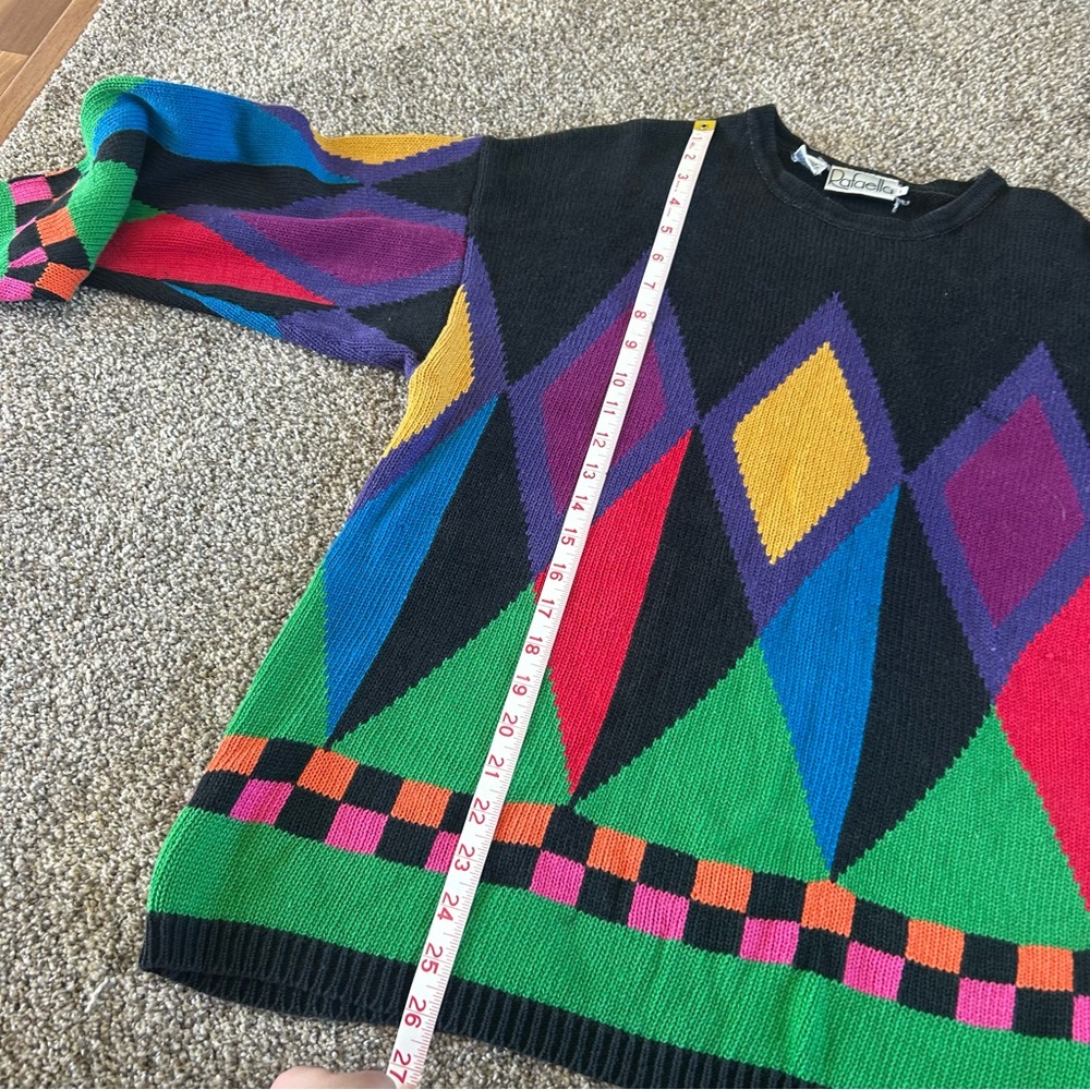 [Rafaella] VTG 80s Geometric Knit Sweater - Picture 3 of 6